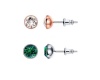 Civetta Spark Small Chene Studs- Swarovski Emerald & Clear Rose Photo