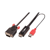 Lindy 2m HDMI Male to VGA Male Cable with USB Power