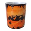 DIY Outdoor City Vintage `Look` Oil Spillage - Coffee Mug - KTM Orange Mug Photo