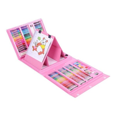 BTR 208 Piece Art Set Arts and Crafts Kit Gifts for Kids Pink