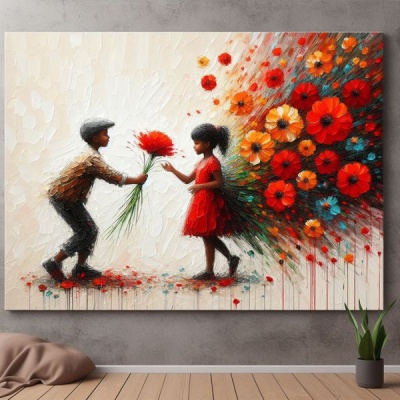 Different Canvas Wall art Romantic Boy