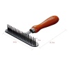 Dog Grooming Rake With Stainless Steel Comb & Wooden Handle Photo