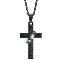 Stainless Steel Bible Prayer Cross Pendant