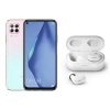 Huawei P40 Lite Pink & Belkin Soundform TWS Buds - White Cellphone Photo