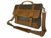 Vivace Olive Laptop 100% Leather & Hard Canvas Photo