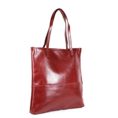 Photo of NUVO Isola Genuine Leather Shopper Handbag Red