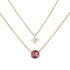 Stella Luna Star Necklace with Swarovski Antique Pink Crystal Gold Photo