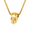 IMIX Men's Gold 3D Skull Necklace Photo