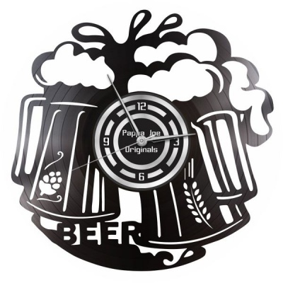 Photo of Pappa Joe – Custom Vinyl Wall Clock – Beer Clock
