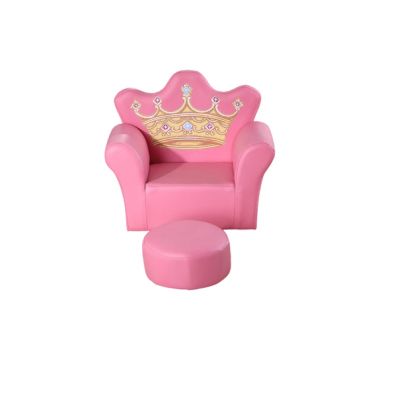 Photo of LASA Kids Children Sofa With Footstool PU Leather - Pink