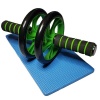Ab Wheel & Knee Mat - Dual Wheel Roller - Green Photo