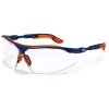 Uvex i-vo Blue Orange Clear Safety Glasses Photo