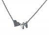 Stainless Dainty Silver Personal Initial and Mini Heart Necklace - Letter Z Photo