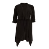 Quiz Ladies Curve Black Waterfall Blazer - Black Photo