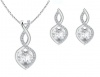 Civetta Spark Infinity Heart Set- Swarovski Clear Crystal Rosegold Photo