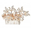 Olive Tree - Metal Butterfly & Crystal Hair Comb - Bridal / Formal Event Photo