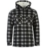 Slazenger Dunlop Full Zip Checked Hoodie - Black - Parallel Import Photo