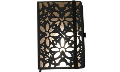 Photo of CTP Printers A5 Floral Laser Cut Journal 192 Page Ruled With Elastic Close