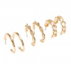Quiz Ladies Gold Twist Hoop Earring Set - Gold Photo