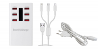 6 1 Charging Hub 30W with 3 in 1 Cable For Home Office