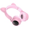 Hoco Premium Wireless BT 5 Cat-Ear Headphones - CALL AUX & TF Input - Pink Photo