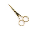 Kellermann 3 Swords Beard Scissors Gold Plated FU 1405 G - 4.5 Inches Photo