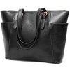 Women's Large Capacity Fashion PU Leather Satchel Shoulder Bag - Brown Photo