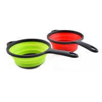 2 Piece Foldable Silicone Drain Basket Dropship With Handle