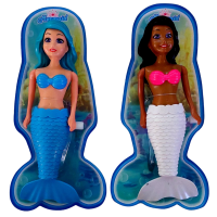 Mermaid Dolls with Blue Tail and one with White Tail