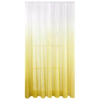 Matoc Designs Readymade Curtain Ombre White to Yellow Voile Taped