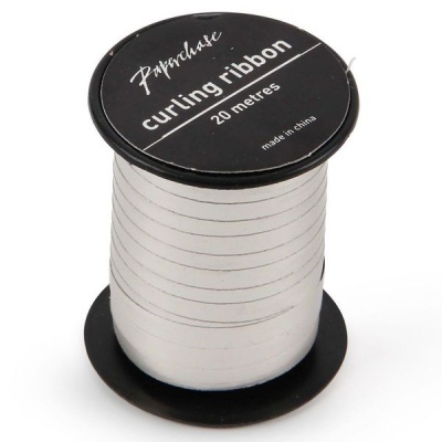 Photo of AK Christmas Wrapping - Silver Glossy Curling Ribbon - 20 Metres