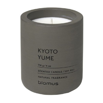 Photo of blomus Scented Candle: Kyoto Yume in Dark Grey Container Fraga 9cm Diameter