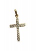 9k Yellow Gold Classic Cross with Diamante Photo