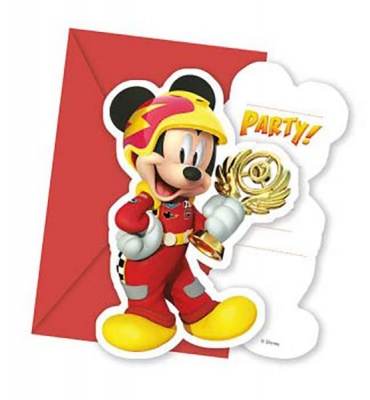 Photo of Mickey Mouse Mickey Roadster Racers Die Cut Invite&Envelope