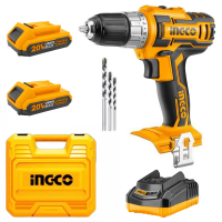Ingco Cordless Impact Drill Li Ion 20V with Carry Case Kit