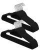 Velvet Hangers with Swivel Hooks - Black - 20 Pack Photo