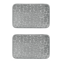 Super Absorbent Anti Slip Memory Foam Bath Mat 2 Pack