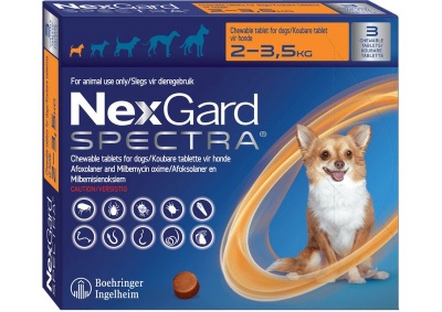 Photo of NexGard Spectra Chewable Tablets for Dogs 2-3 5kg - 3 Tablets