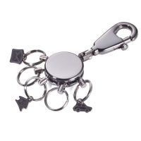 Troika Keyring with Carabiner 5 Exchangeable Rings and 3 Charms – PATENT