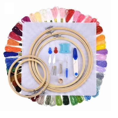 Photo of Sewing Needlework Embroidery Cross Stitch Set 50 Colours