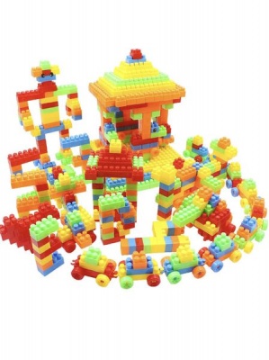 Toyzone 300 Piece Building Blocks Toddler Toys with Storage Box