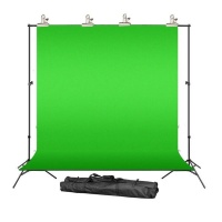3M X 2M Photography Green Backdrop Screen Support Stand