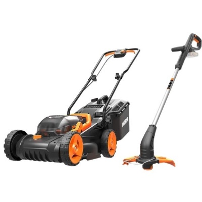 Photo of Worx - Cordless Lawn Mower & Cordless Grass Trimmer Combo