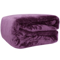 Luxury Cashmere Feel Blanket Throw by Soul Lifestyle 200cm x 220cm Purple