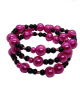 Designs by Ilana Memory Wire Bracelet in Pink and Black Photo