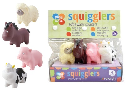 Photo of Peterkin Farm Animals Bath Toy Water Squirters Set 4 Pieces