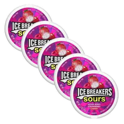 Ice Breaker Ice Breakers Sours Strawberry Mixed Berry 5 x 42g