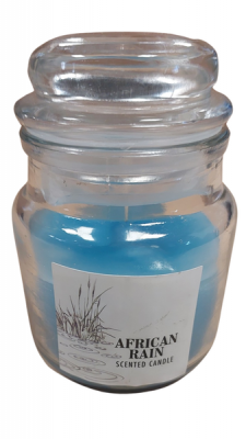 No place like home African Rain Scented Candle in Glass Holder with Lid