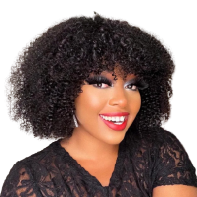 Brazilian Curly Fringe Wig Afro Kinky Curly Wig 10