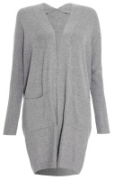 Quiz Ladies Grey Light Knit Long Cardigan